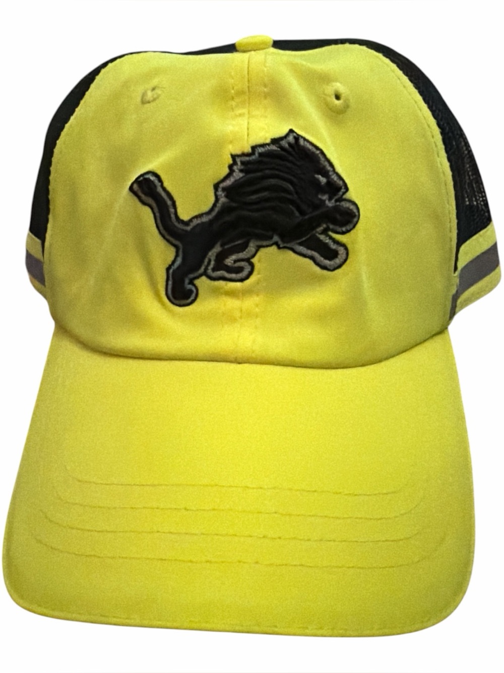 Detroit Lions NFL Trucker Hat Snapback Closure High Visibility Neon Yellow